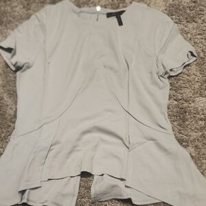 BCBG MaxAzari Zip Back Peplum Top